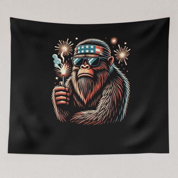 Item preview, Funny Sasquatch 4th of July bigfoot humor designed and sold by snowry.