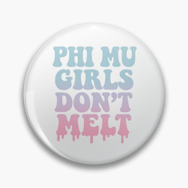 Item preview, Phi Mu Girls Don’t Melt – Pastel Drippy Sorority Text Design designed and sold by summer-loving.