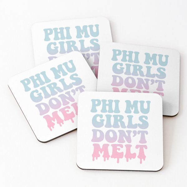 Item preview, Phi Mu Girls Don’t Melt – Pastel Drippy Sorority Text Design designed and sold by summer-loving.