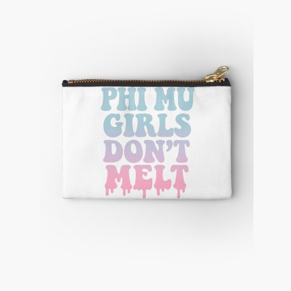 Item preview, Phi Mu Girls Don’t Melt – Pastel Drippy Sorority Text Design designed and sold by summer-loving.