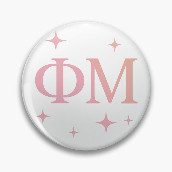 Item preview, Sparkling ΦΜ Letters – Pastel Pink Greek Aesthetic designed and sold by summer-loving.