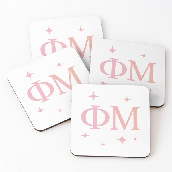 Item preview, Sparkling ΦΜ Letters – Pastel Pink Greek Aesthetic designed and sold by summer-loving.