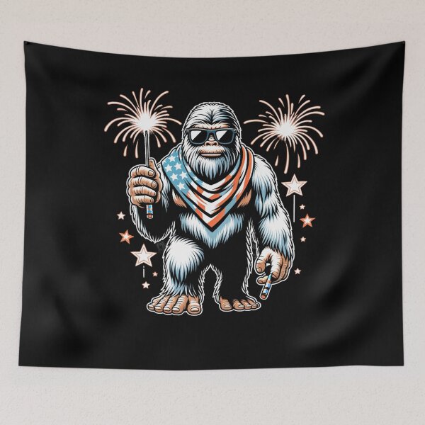 Item preview, Funny Sasquatch 4th of July bigfoot joke designed and sold by snowry.