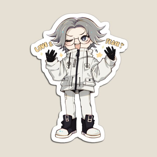 Item preview, Eito Aotsuki "Love and Peace!" The Hundred Line THL Chibi Stickers designed and sold by Kryomaxx.