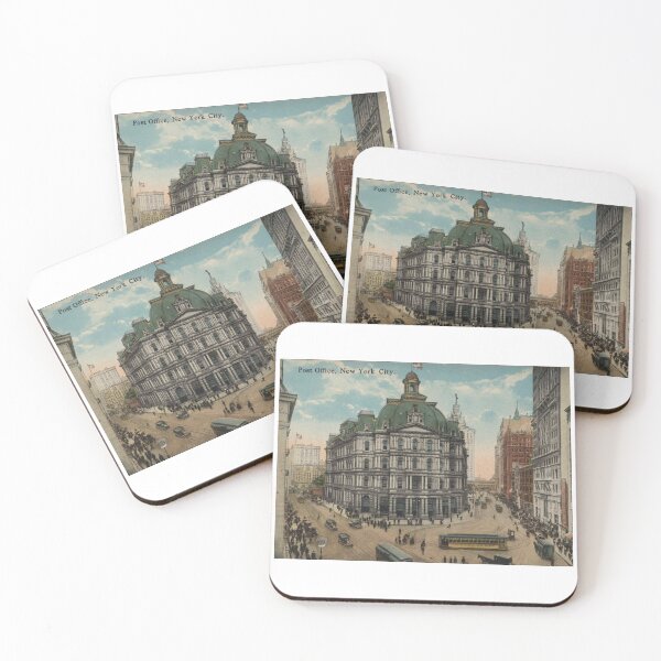 Artikelvorschau, Vintage Farbpostkarte aus den 1910er Jahren – General Post Office, New York City am Broadway & Park Row entworfen und verkauft von markomundo.