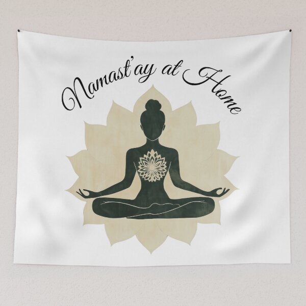 Item preview, Namastay at Home – Funny Yoga Quote for Introverts designed and sold by Envision Designs.