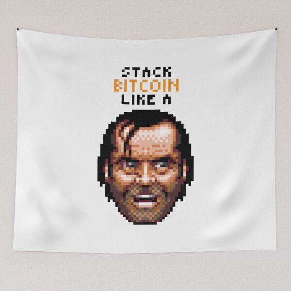 Item preview, Stack Bitcoin Like a Psychopath - Retro Pixel Art designed and sold by CyberRex.