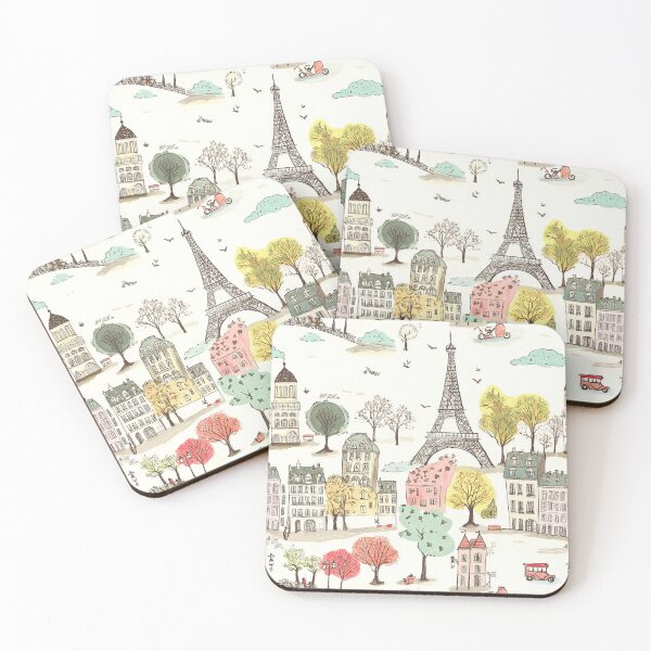 Item preview, Paris Landmarks Repeating Pattern Illustration designed and sold by SimoneBalman.