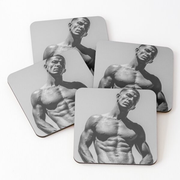 Item preview, Black Masculine Strength Sculpted Elegance in Monochrome" designed and sold by Atlas Kai.