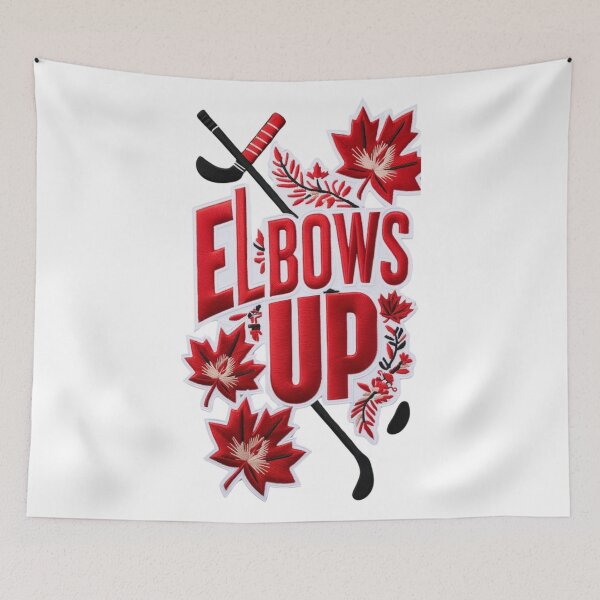 Item preview, Elbows Up Hockey Embroidered Style Design designed and sold by ArtDesignTp.