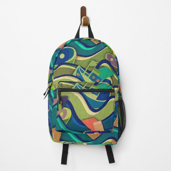 Item preview, Art deco boats in wavy oceans designed and sold by sueshorman.