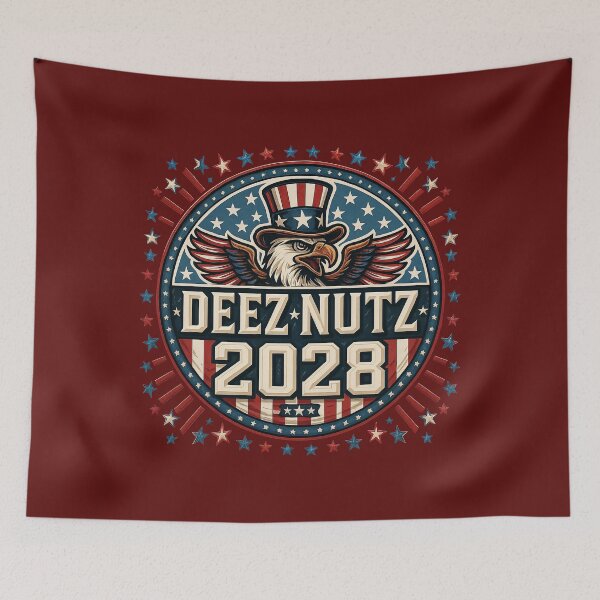 Item preview, Deez Nutz 2028 – Patriotic Meme Candidate Campaign Logo designed and sold by Victor Shadehorn.