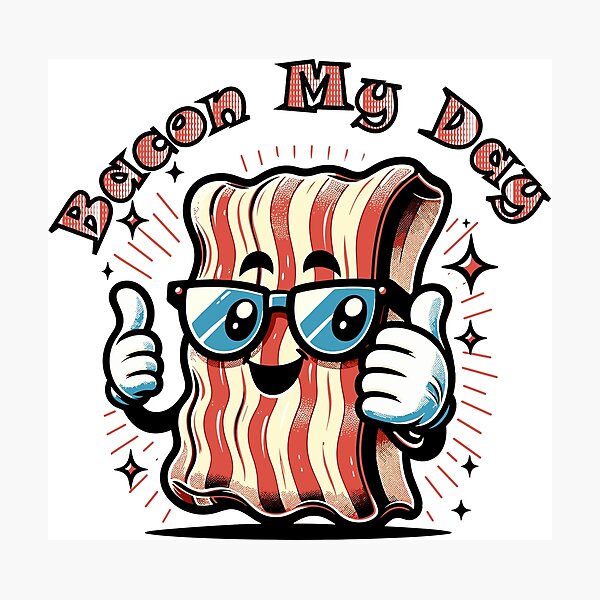 Item preview, Bacon My Day – Funny Bacon Pun Design for Food Lovers designed and sold by SeoulInkSoul.