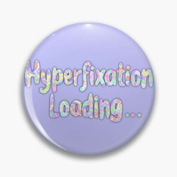 Item preview, hyperfixation loading... (purple background) designed and sold by Paige Parker.