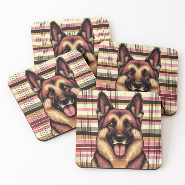 Item preview, German Shephard in Bold Stripes  designed and sold by FloridaWildOnes.