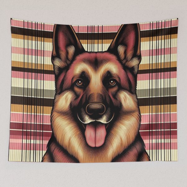 Item preview, German Shephard in Bold Stripes  designed and sold by FloridaWildOnes.