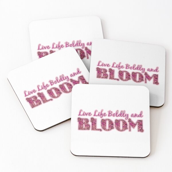 Item preview, Pink Live Life Boldly and Bloom Affirmation designed and sold by PinkWinkDesigns.