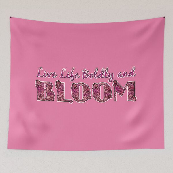 Item preview, Pink Live Life Boldly and Bloom Affirmation designed and sold by PinkWinkDesigns.