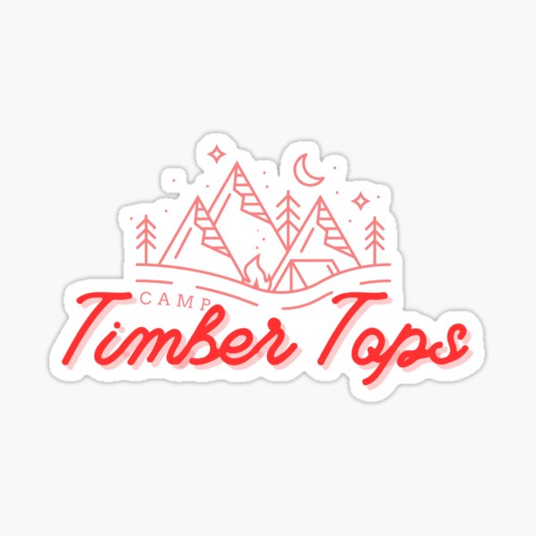 Item preview, Camp Timber Tops Sticker designed and sold by JuliaMencher.