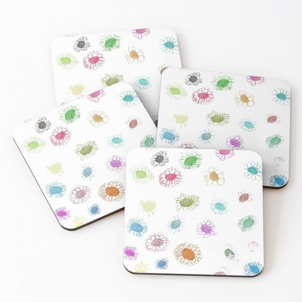 Item preview, flowers in coloured pencils pattern designed and sold by designbywhacky.