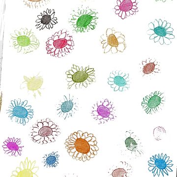 Artwork thumbnail, flowers in coloured pencils pattern by designbywhacky