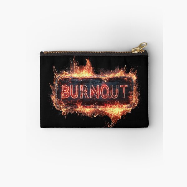 Item preview, The burning sign Burnout surrounded by hot flames designed and sold by SissiTer-Art.