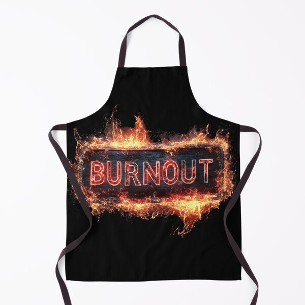 Item preview, The burning sign Burnout surrounded by hot flames designed and sold by SissiTer-Art.