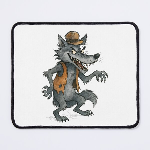 Item preview, Big Bad Wolf in Tattered Vest – Fairytale Villain Art designed and sold by 良心創作.