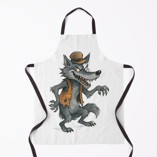Item preview, Big Bad Wolf in Tattered Vest – Fairytale Villain Art designed and sold by 良心創作.