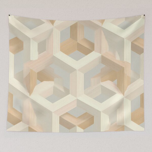 Item preview, Minimalist Japanese Wood Pattern | Timeless Geometric Art designed and sold by Kawaii Drops .