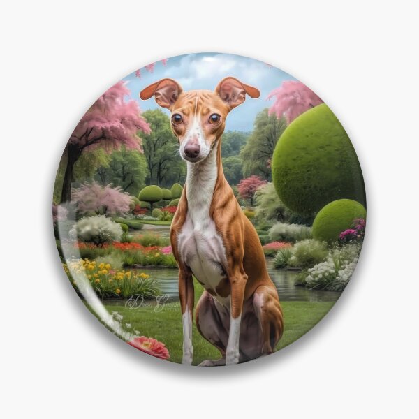 Item preview, Macy Red - White Italian Greyhound Dog Portrait Painting designed and sold by Heart and Soul Studio.
