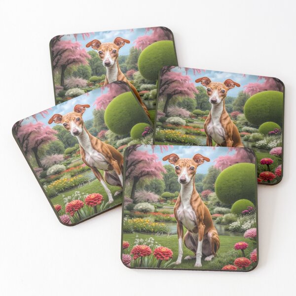 Item preview, Macy Red - White Italian Greyhound Dog Portrait Painting designed and sold by Heart and Soul Studio.