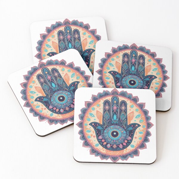 Item preview, Mystical Hamsa Hand with Eye – Boho Mandala Protection Symbol designed and sold by DigitalColorInk.
