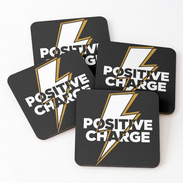 Item preview, Minimalistic design typography Positive charge with lightning designed and sold by Darkifun.