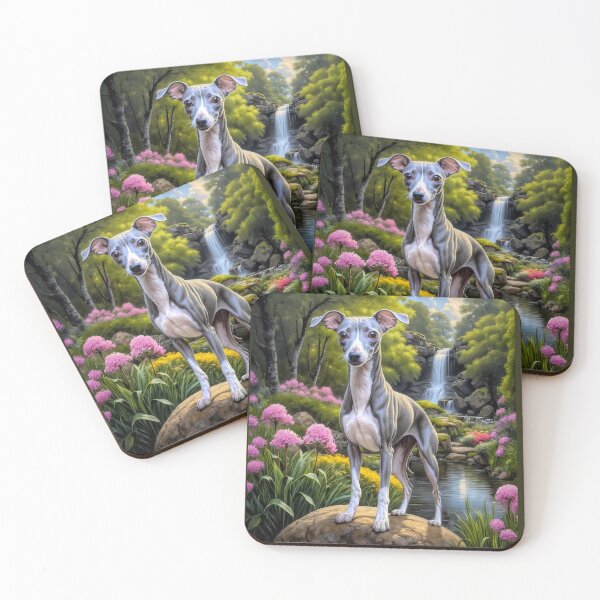 Item preview, Marley Blue - White Italian Greyhound Dog Portrait Painting designed and sold by Heart and Soul Studio.
