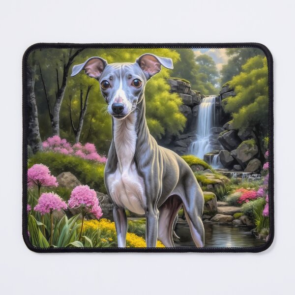 Item preview, Marley Blue - White Italian Greyhound Dog Portrait Painting designed and sold by Heart and Soul Studio.