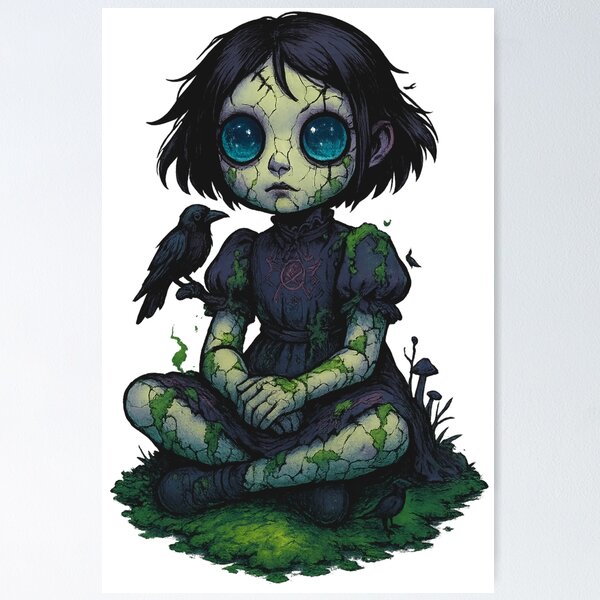 Item preview, “Cracked Porcelain Soul” – Doll of the Overgrown Mourning designed and sold by Soft rot studio.