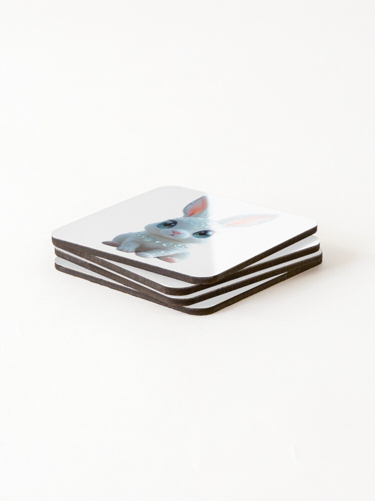 Thumbnail 4 of 5, Coasters (Set of 4), Cute Rabbit designed and sold by GarFaRa.