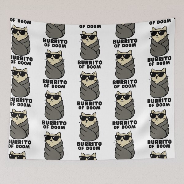 Item preview, Burrito Cat Vibes – Cool Wrapped Kitty Swag designed and sold by Taans-Creation.