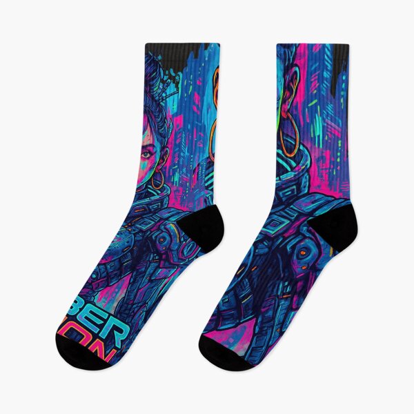 Item preview, Cyber Fusion Warrior – Neon Street Tech Goddess designed and sold by Thaivi Design.