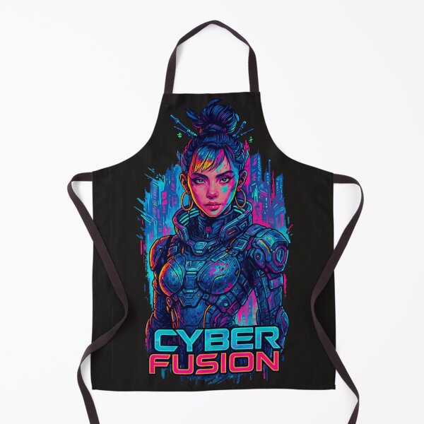 Artikelvorschau, Cyber Fusion Warrior – Neon Street Tech-Göttin entworfen und verkauft von Thaivi Design.