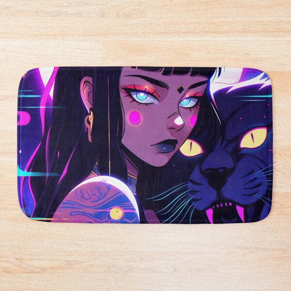 Item preview, Neon Panther Queen Under Moonlight designed and sold by bubblegoth.