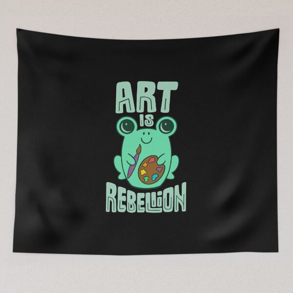 Item preview, art is rebellion pride book frog designed and sold by DesignsByAND.