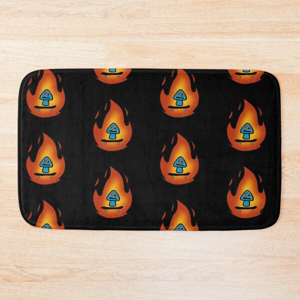 Item preview, Blazing Mushroom - Skateboarding Mushroom Flame  designed and sold by matchaidesigns.