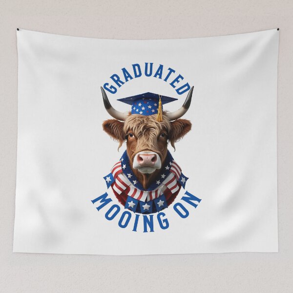 Item preview, Graduated Mooing On Funny Cow Grad Design designed and sold by Bliss Find And Design.