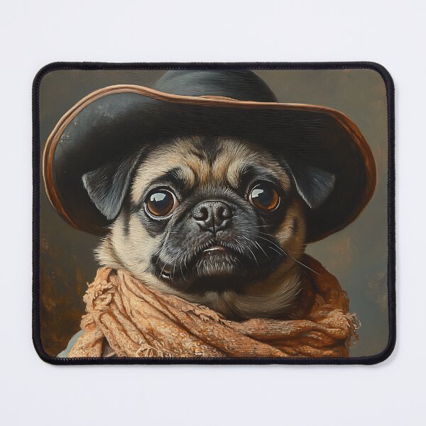 Item preview, Mexican Cowboy Pug - Western Country Pug - Stylish Animal Art designed and sold by Chrisjeffries24.