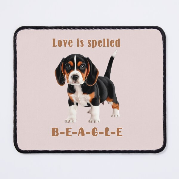 Item preview, Black Tan Beagle – Love Is Spelled B-E-A-G-L-E designed and sold by Pawtraitvibes.