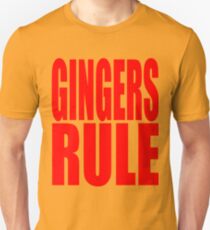 Gingers Rule Funny Cute T Shirt Red Head Redhead Red Hair Gift Ginger Unisex T-Shirt