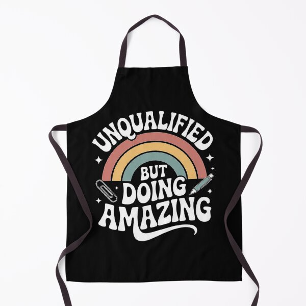 Item preview, Retro Rainbow Quote Unqualified but Doing Amazing Motivational Design designed and sold by love3617.
