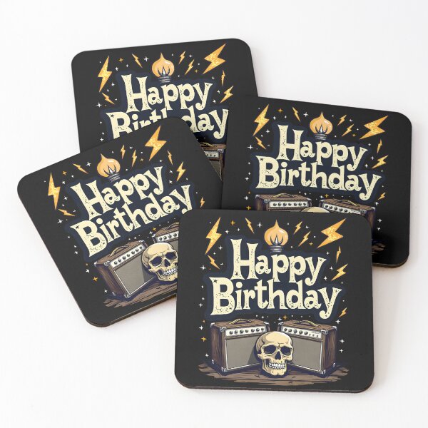 Item preview, Happy Birthday (Amplifiers and Skull) designed and sold by DaddysQuest.